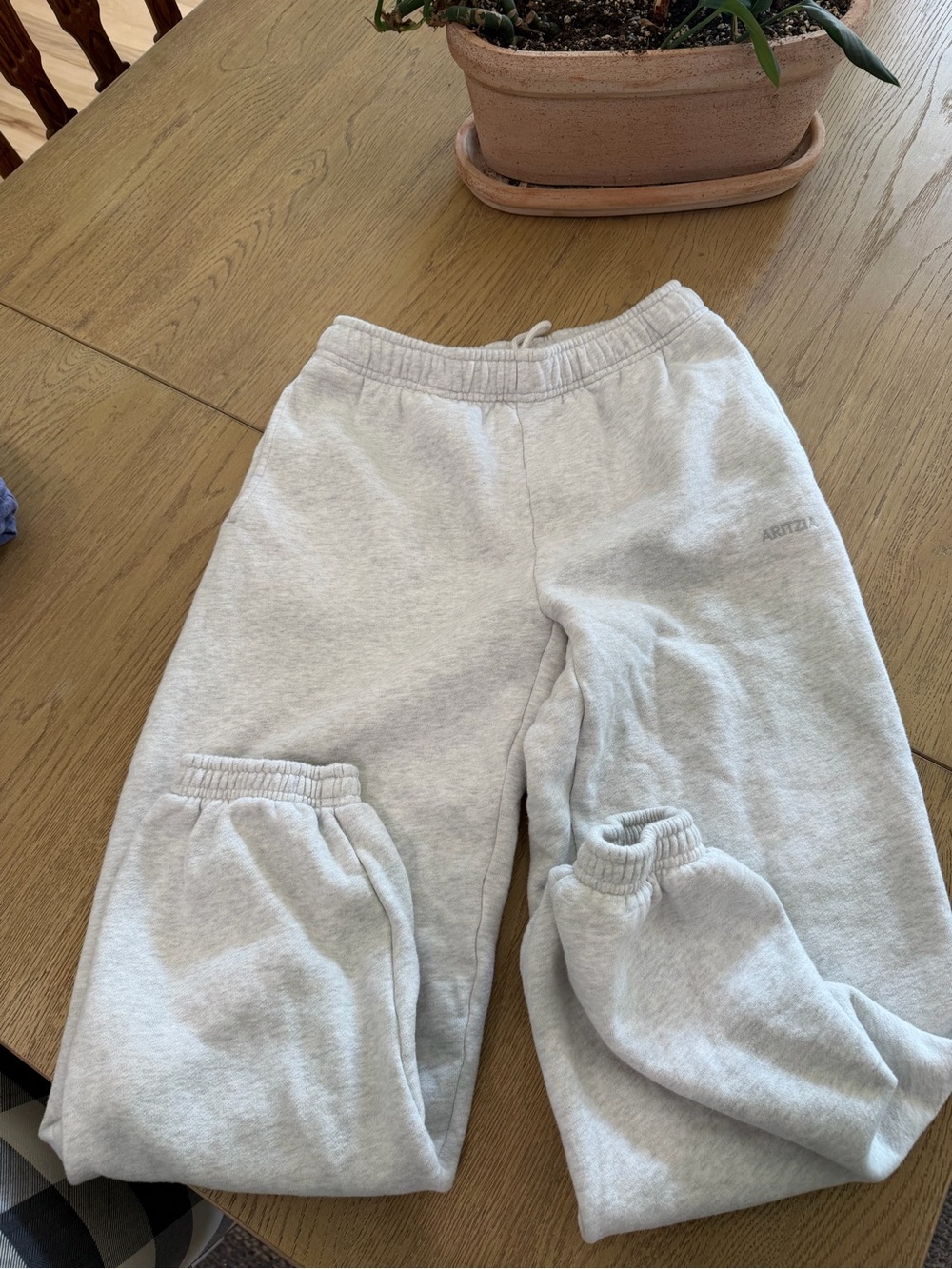 Aritzia Light Gray Track Pants MegaFleece